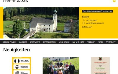 Neue Homepage der Pfarre Gasen