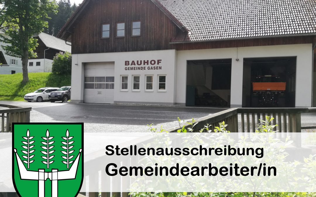 Stellenausschreibung Gemeindearbeiter/in