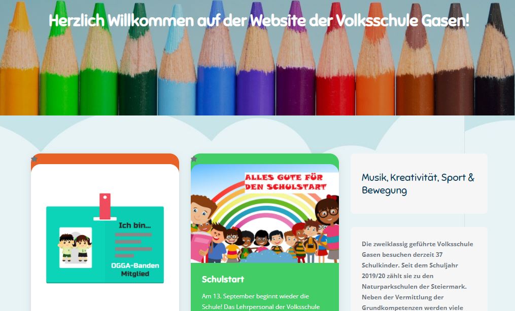 Neue Homepage der Volksschule Gasen
