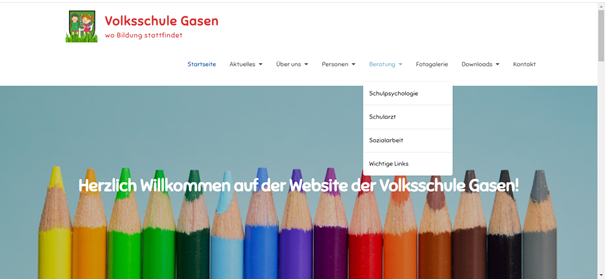 Eine neue Website für die Volksschule Gasen